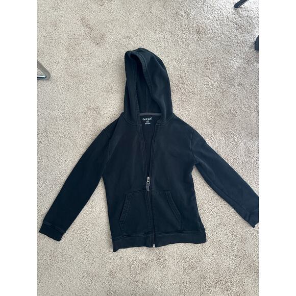 Cat and Jack black zip up hoodies bundle of 2, size small 6/7 - Picture 2 of 6